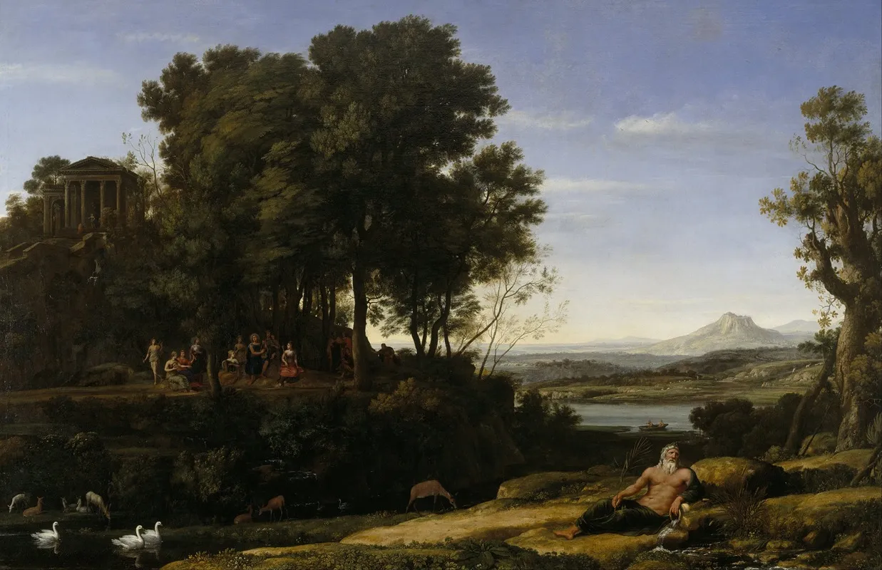 Landscape With Apollo And The Muses by Claude Lorrain - Canvas Print