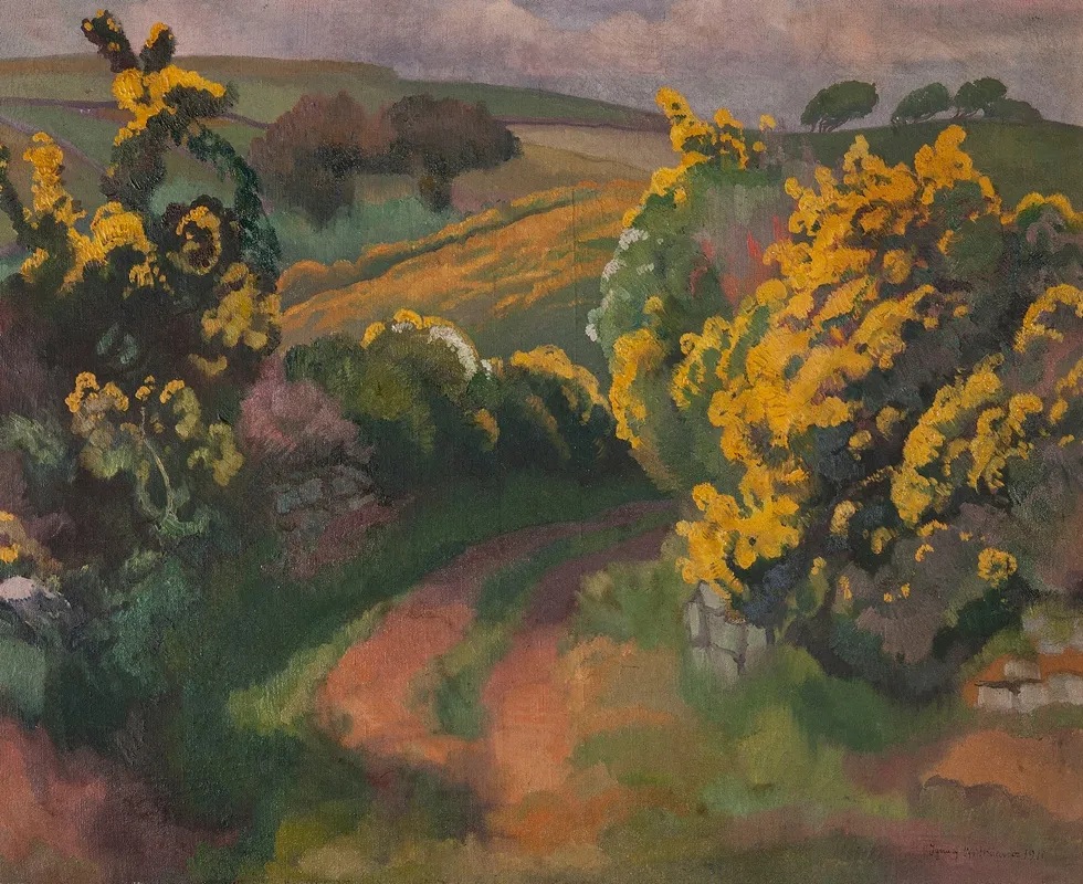 Landscape With Blossoming Trees 2 by Stanisław Ignacy Witkiewicz - Canvas Print