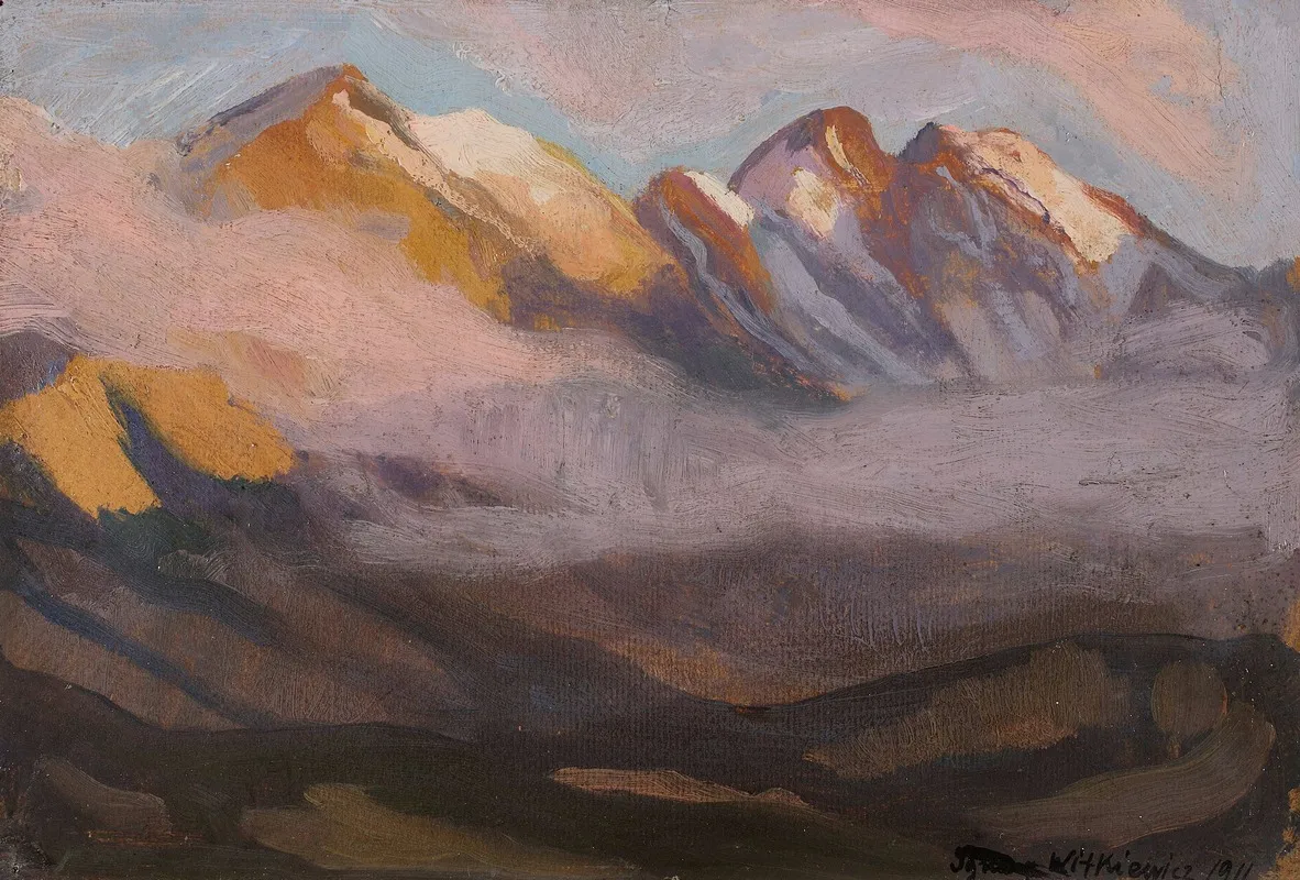 Landscape With Blossoming Trees by Stanisław Ignacy Witkiewicz - Canvas Print