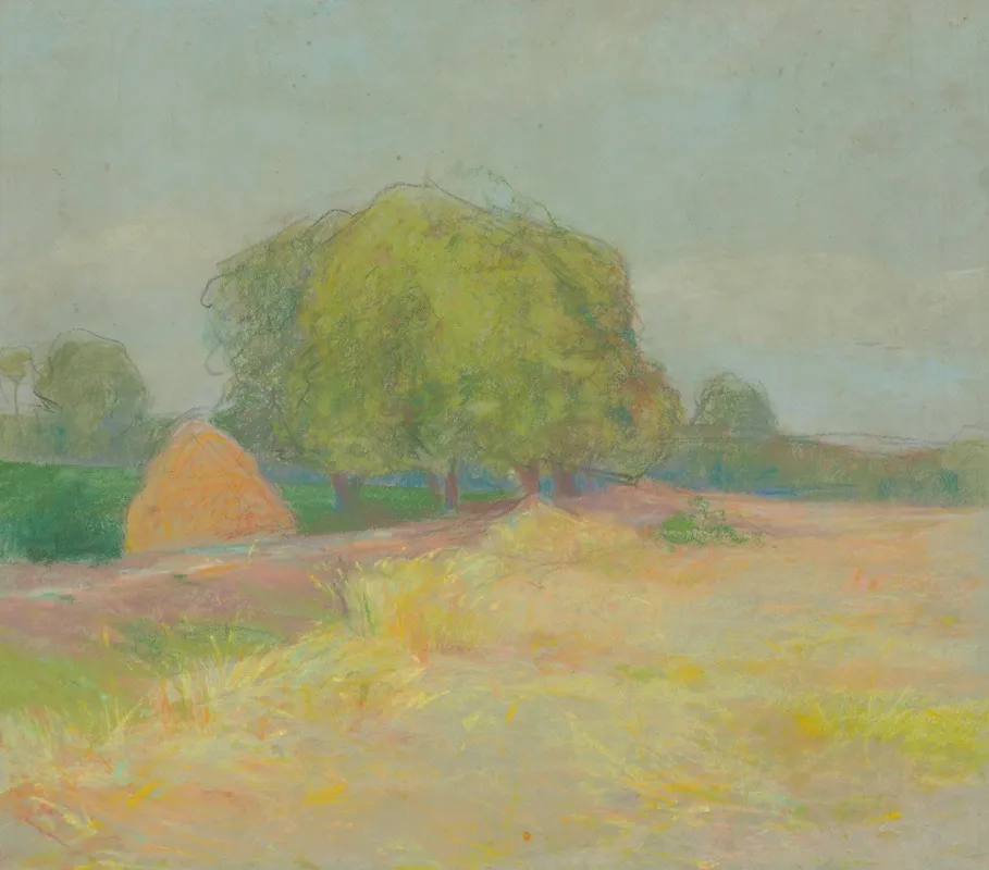 Landscape With Bushy Trees by Ľudovít Čordák - Canvas Print