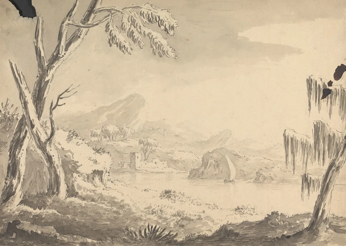 Landscape With Castle On Riverbank