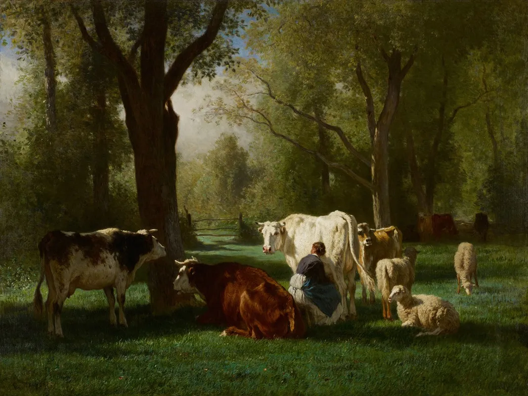 Landscape With Cattle And Sheep