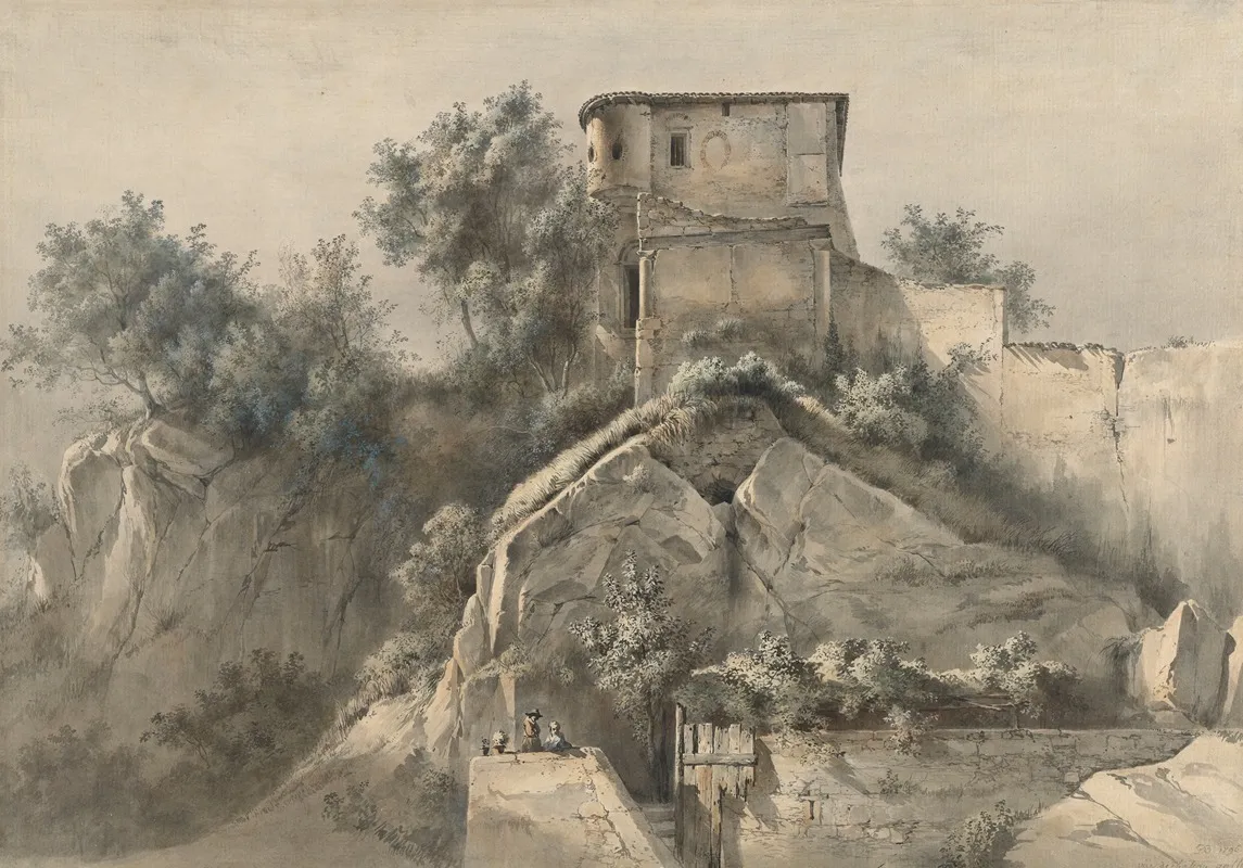Landscape With Chateau Galliard by Jean-Jacques de Boissieu - Canvas Print
