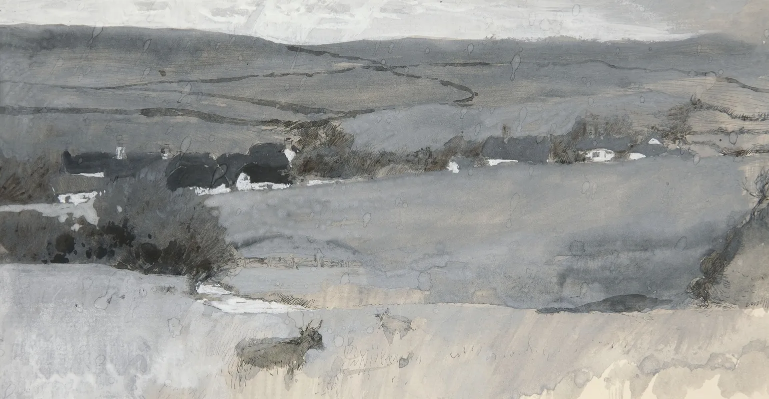 Landscape With Cow In Foreground