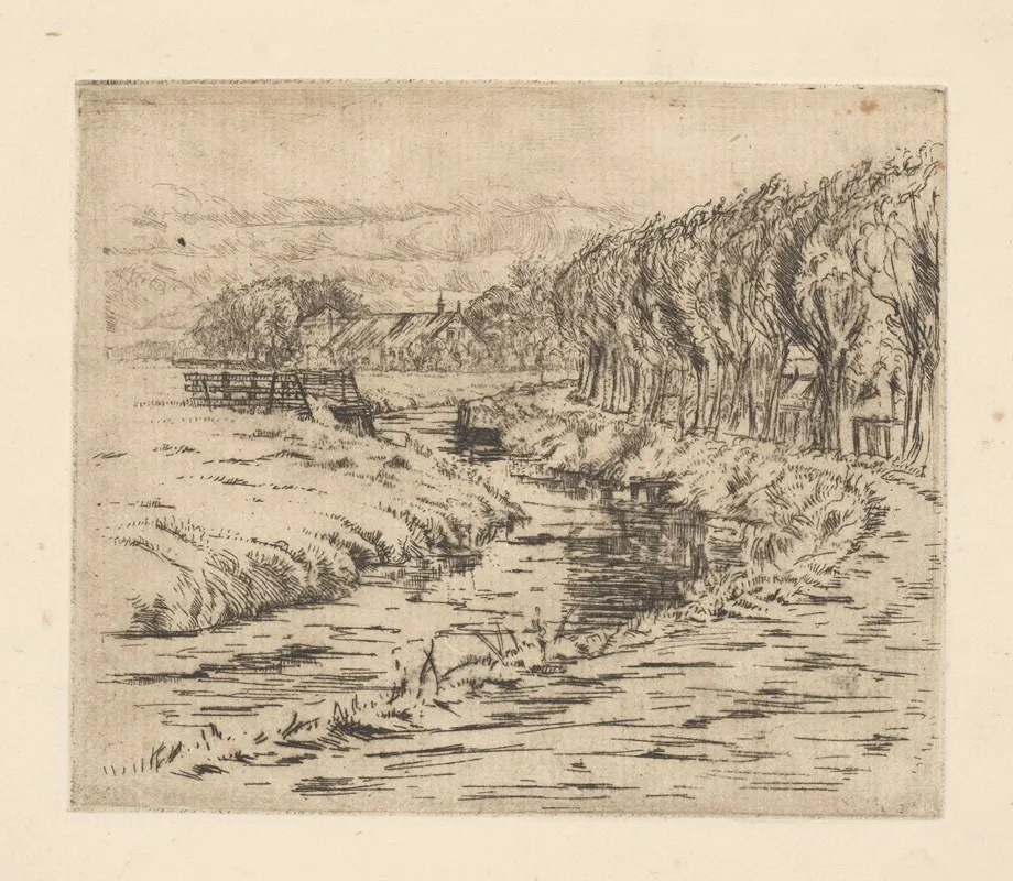 Landscape With Ditch 2 by Johannes Löhr - Canvas Print