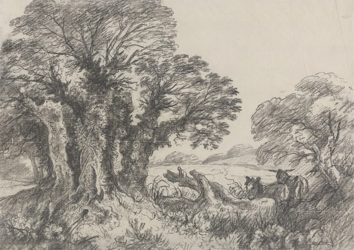 Landscape With Donkeys