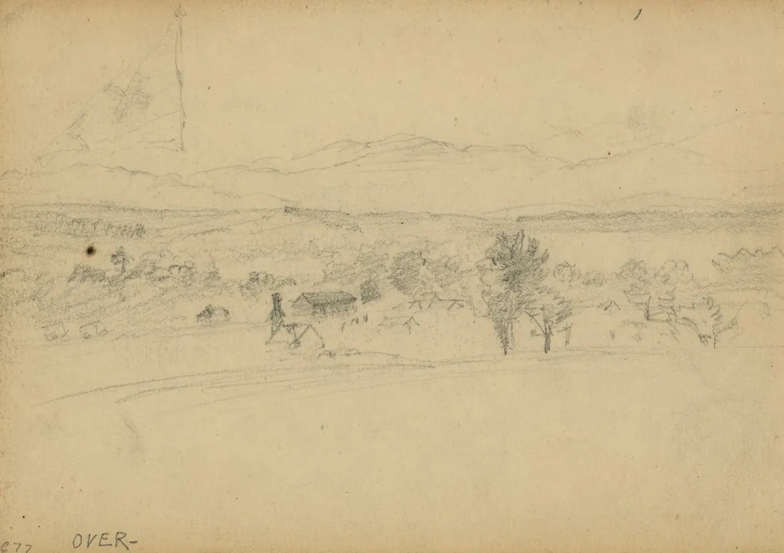 Landscape With Faintly Drawn Flag