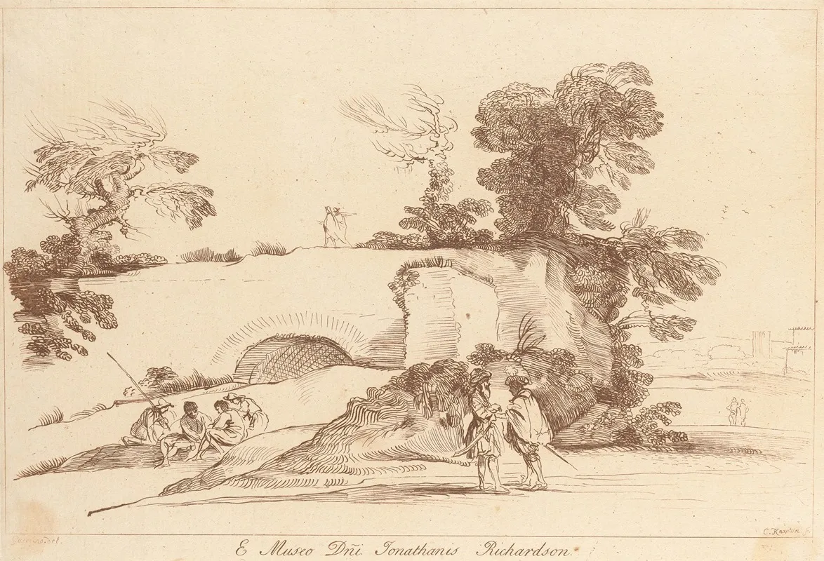Landscape With Figures 18 by George Knapton - Canvas Print