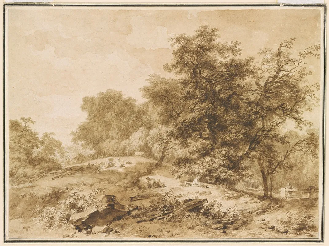 Landscape With Flocks And Trees
