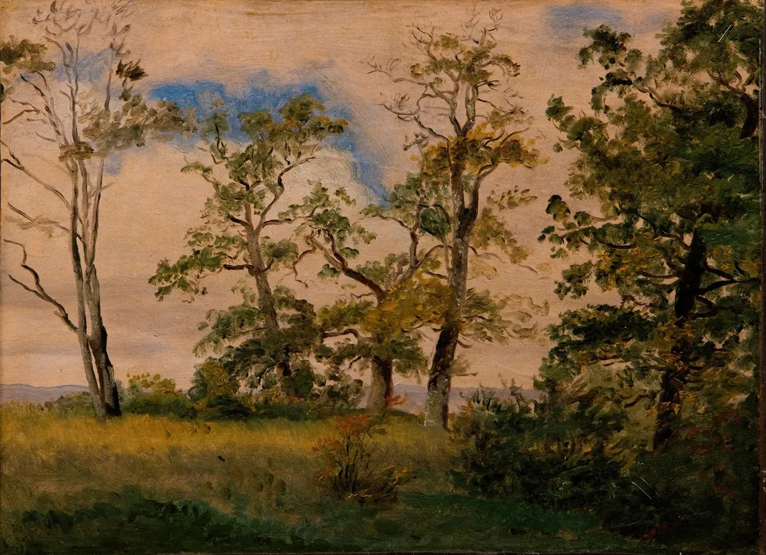 Landscape With Free Standing Trees by Dankvart Dreyer - Canvas Print