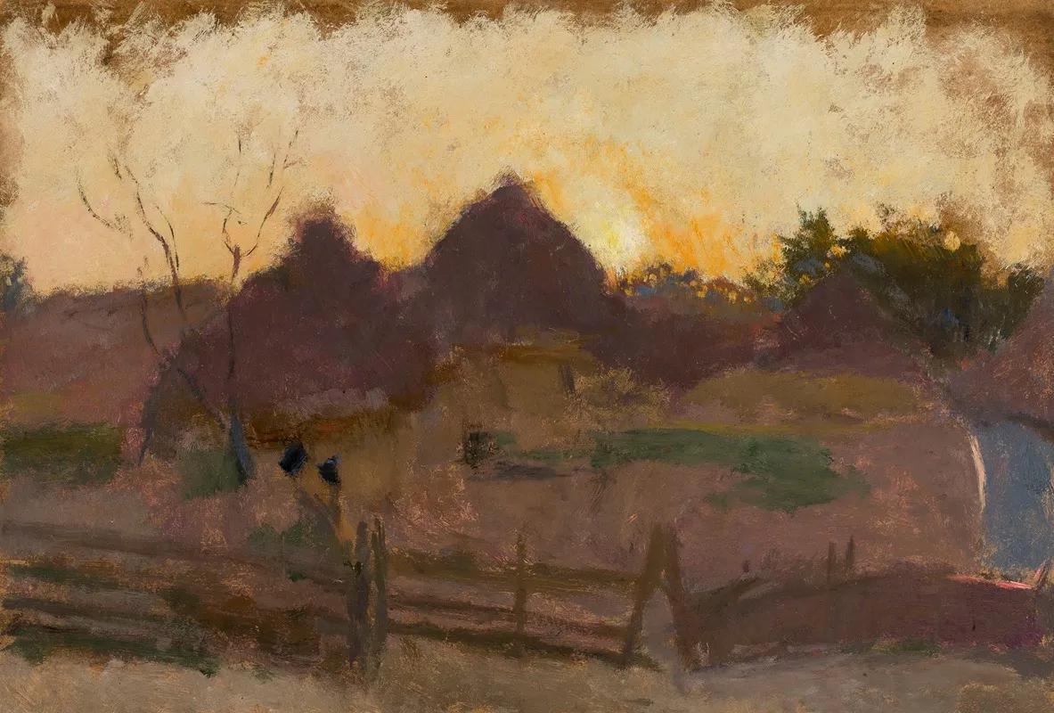 Landscape With Haystacks 2