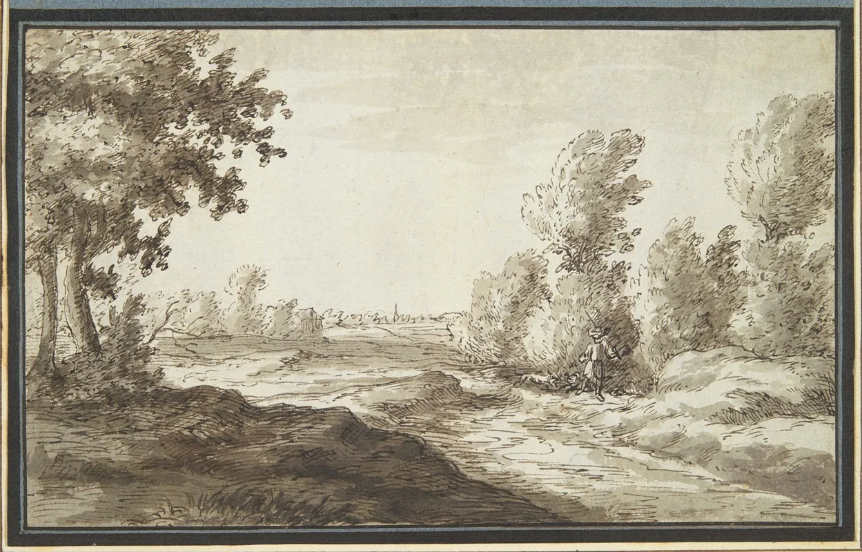 Landscape With Hunter And Dogs