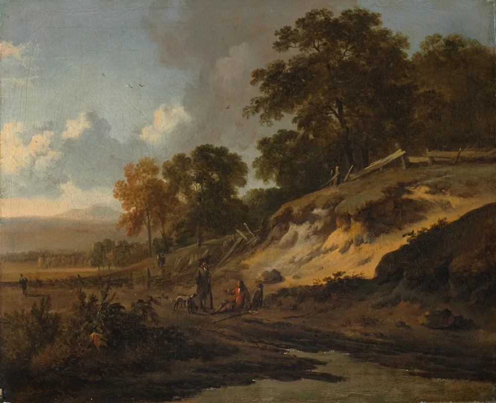 Landscape With Hunters 3 by Jan Wijnants - Canvas Print