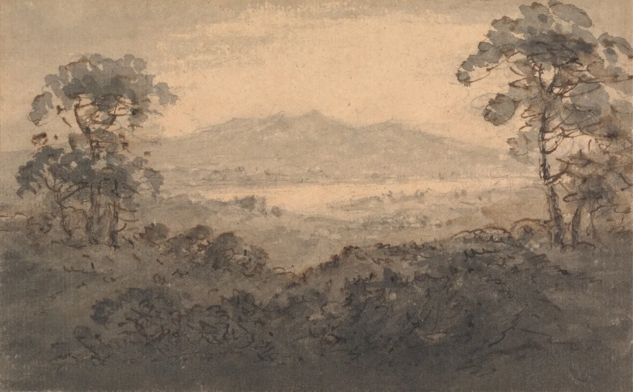 Landscape With Lake And Mountains