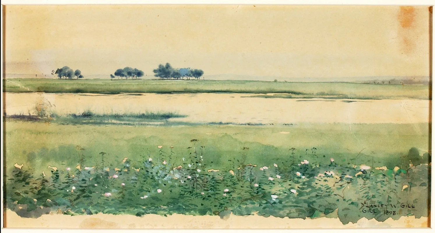 Landscape With Marshes by De Lancey Gill - Canvas Print