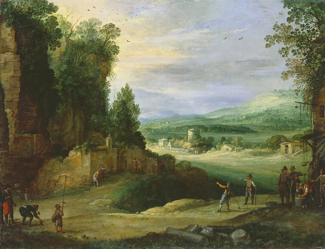 Landscape With Men Playing Mail A La Chicane