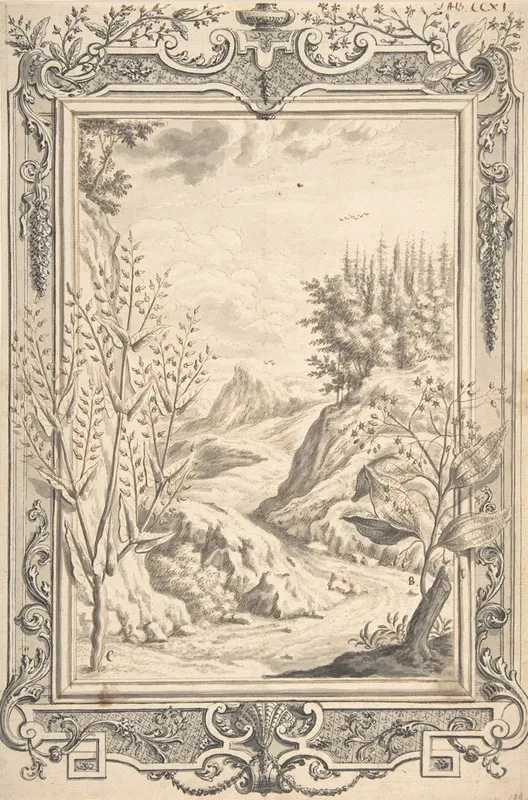 Landscape With Ornamental Frame