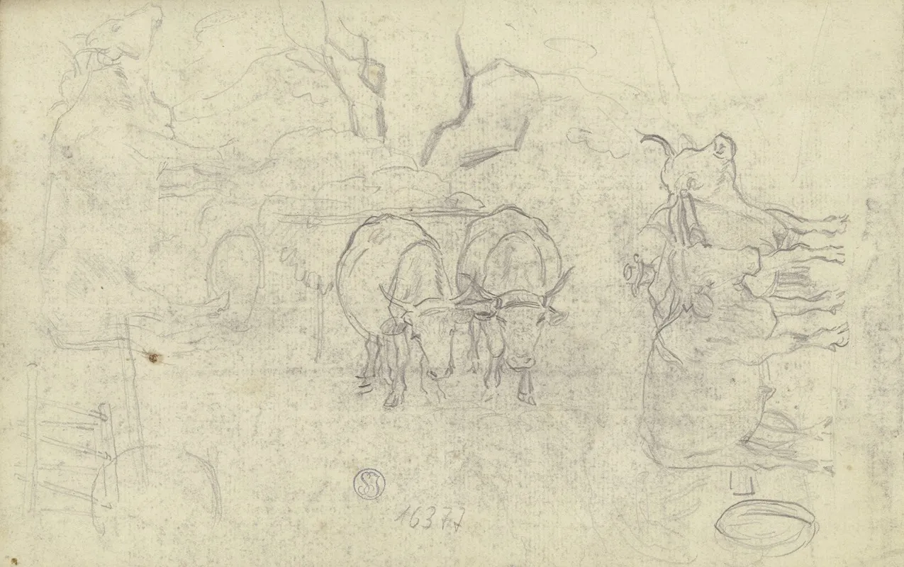 Landscape With Oxes