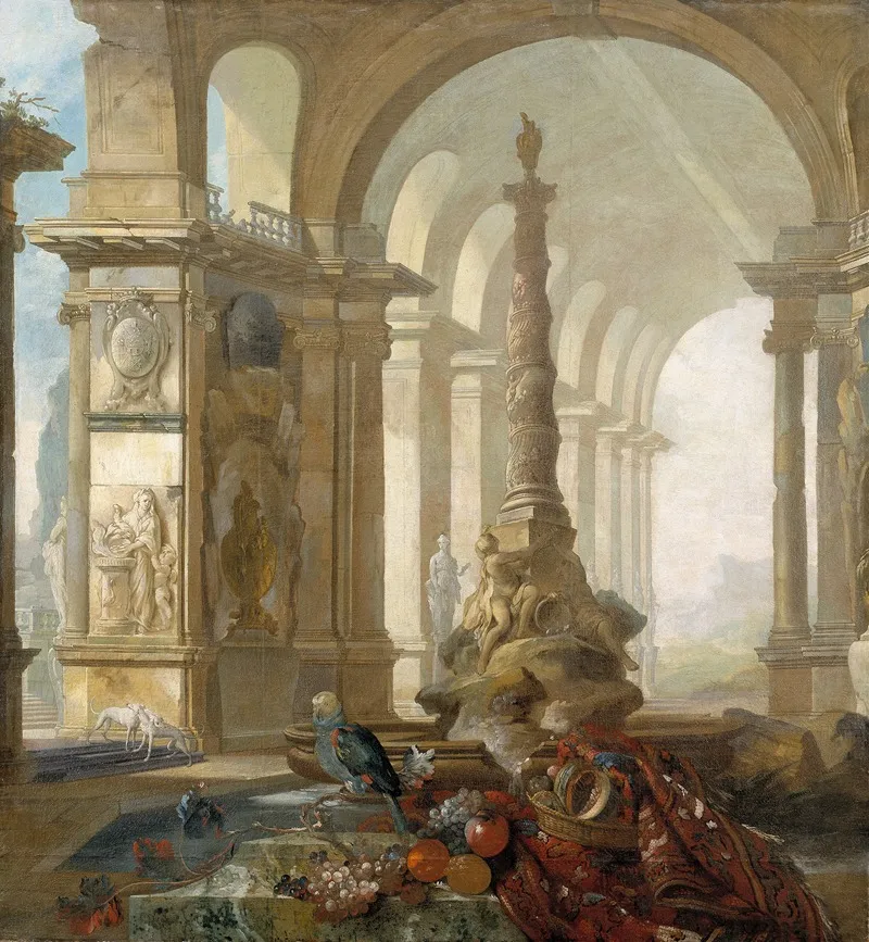 Landscape With Palace Interior by Johan Pasch the elder - Canvas Print