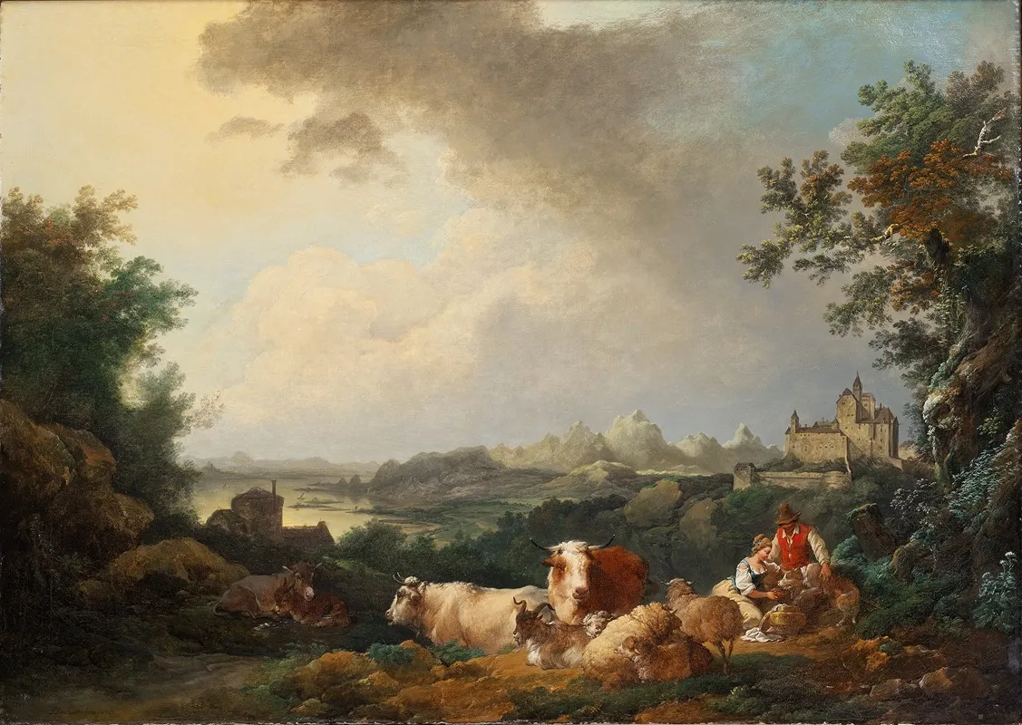 Landscape With Resting Cattle