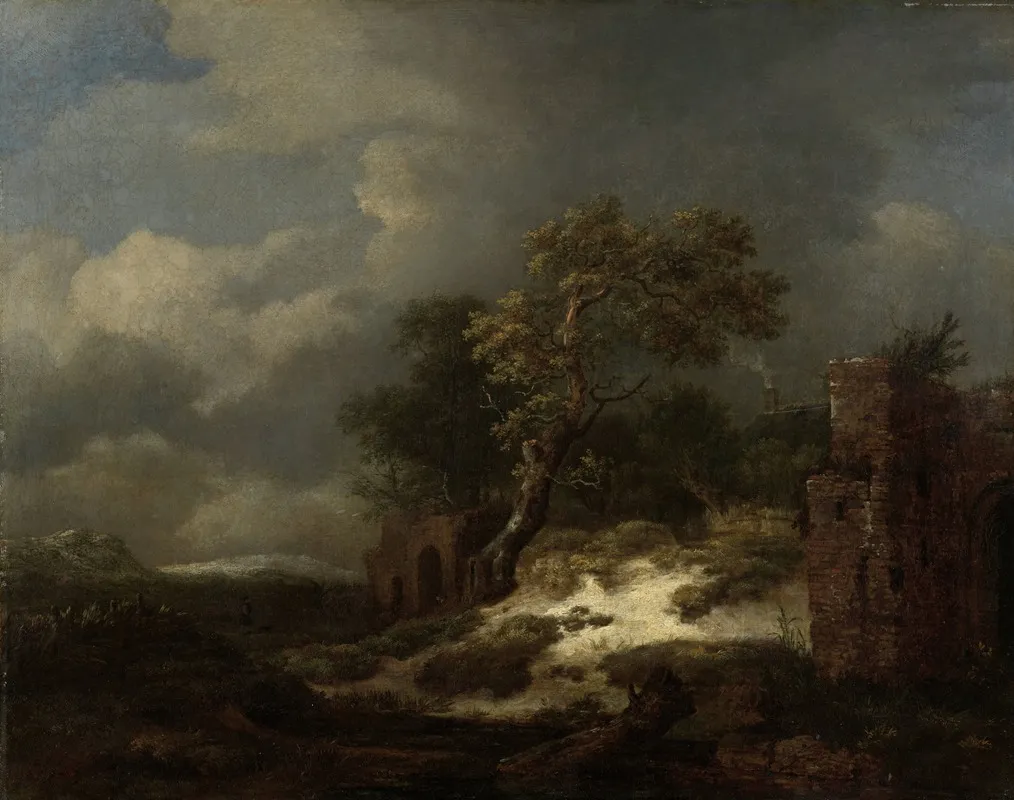 Landscape With Ruins 11 by Jacob van Ruisdael - Canvas Print
