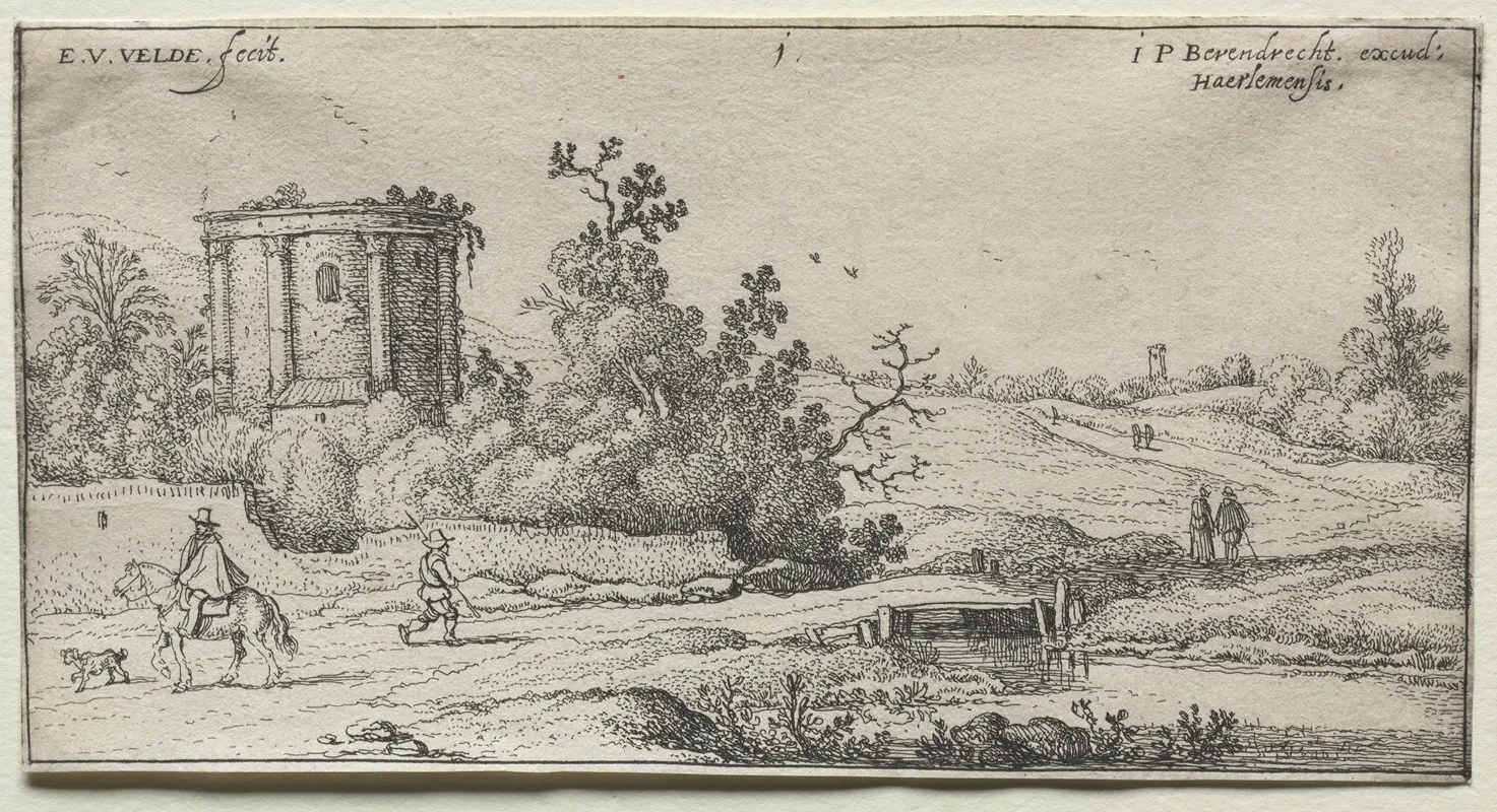 Landscape With Ruins Of A Roman Temple