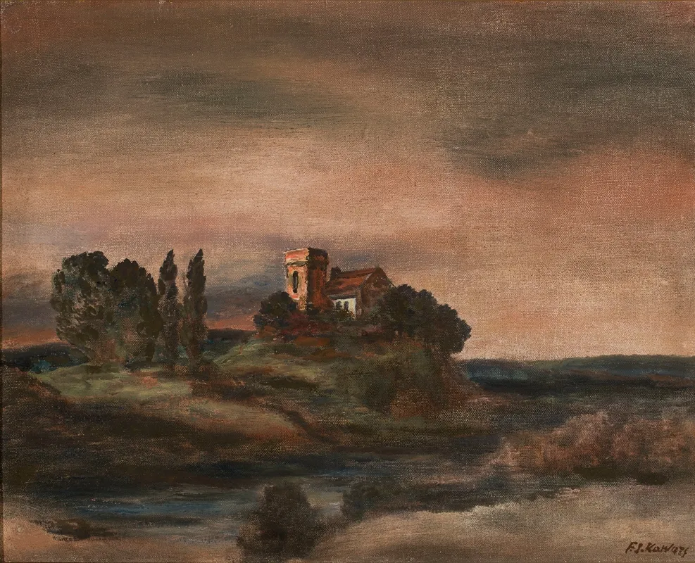 Landscape With Ruins On A Hill