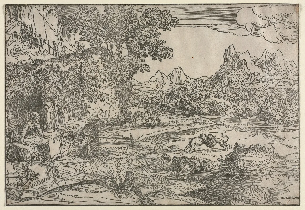 Landscape With Saint Jerome And Two Lions