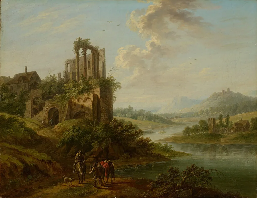 Landscape With Temple Ruin