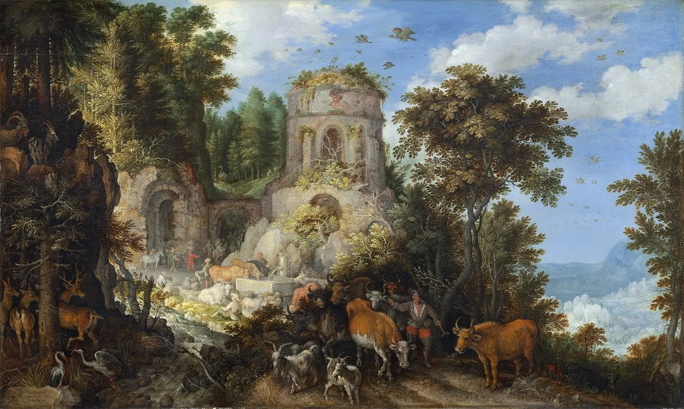 Landscape With The Flight Into Egypt 2 by Roelant Savery - Canvas Print