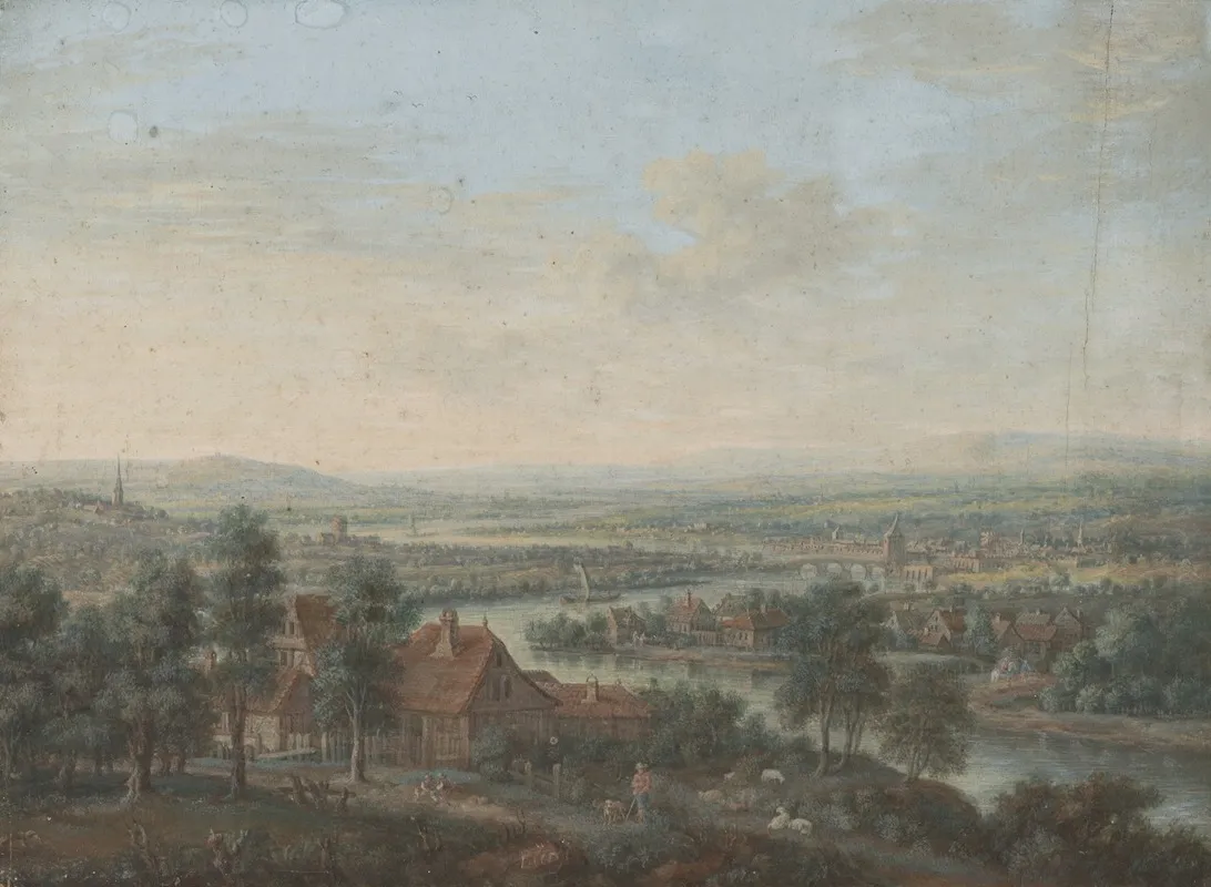 Landscape With The River Main by Jakob Bürgi - Canvas Print