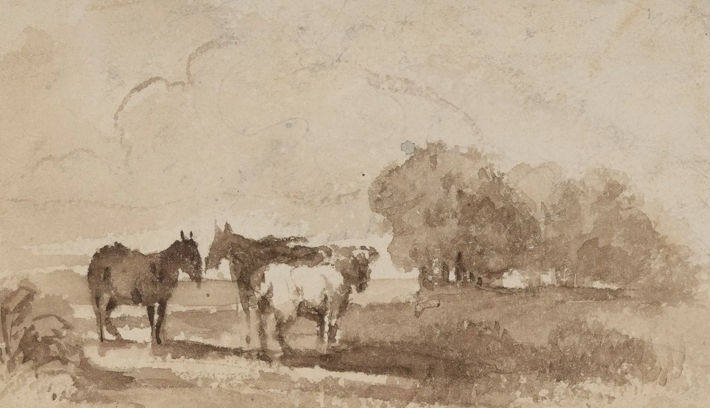 Landscape With Three Horses