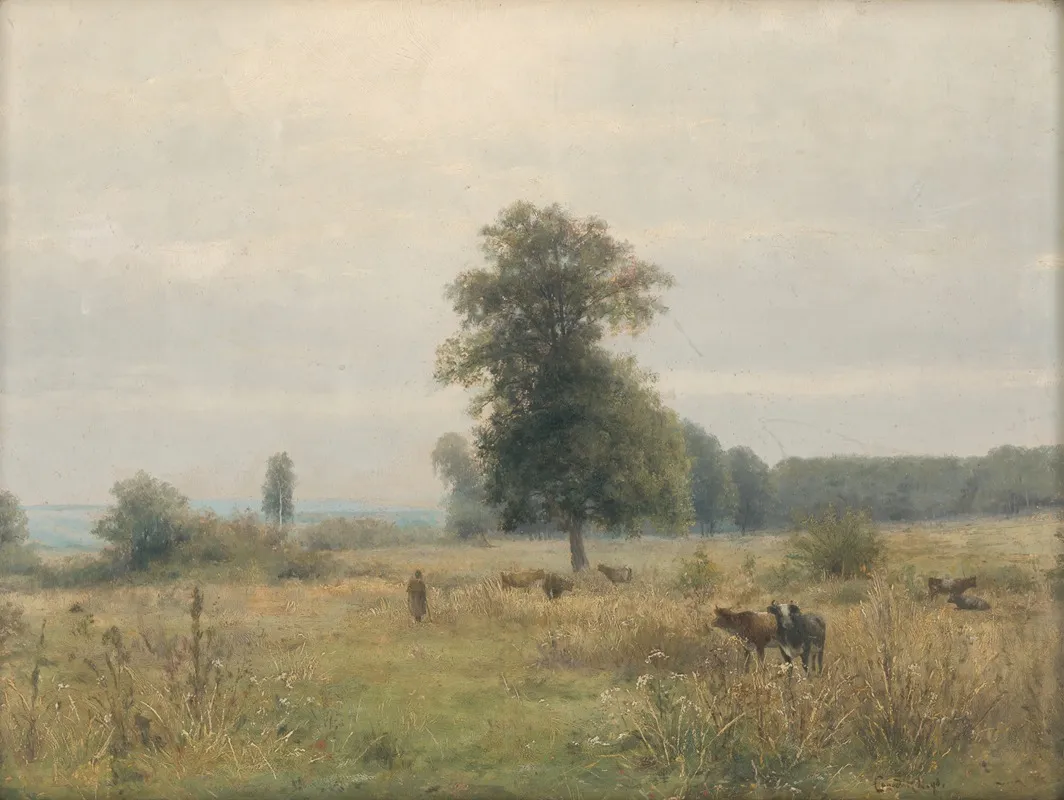 Landscape With Trees 3 by Ľudovít Čordák - Canvas Print