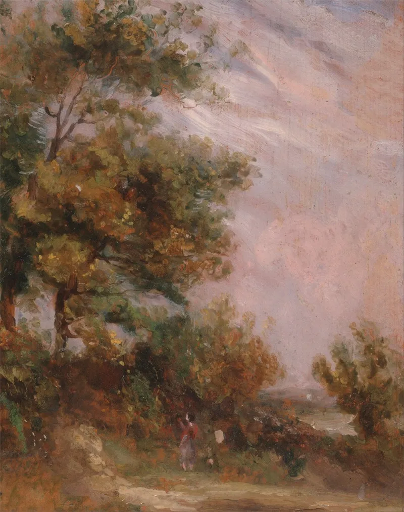 Landscape With Trees And A Figure