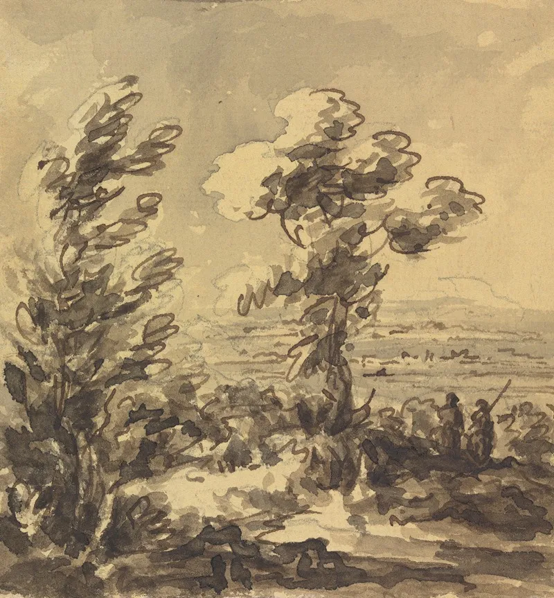 Landscape With Trees In Foreground