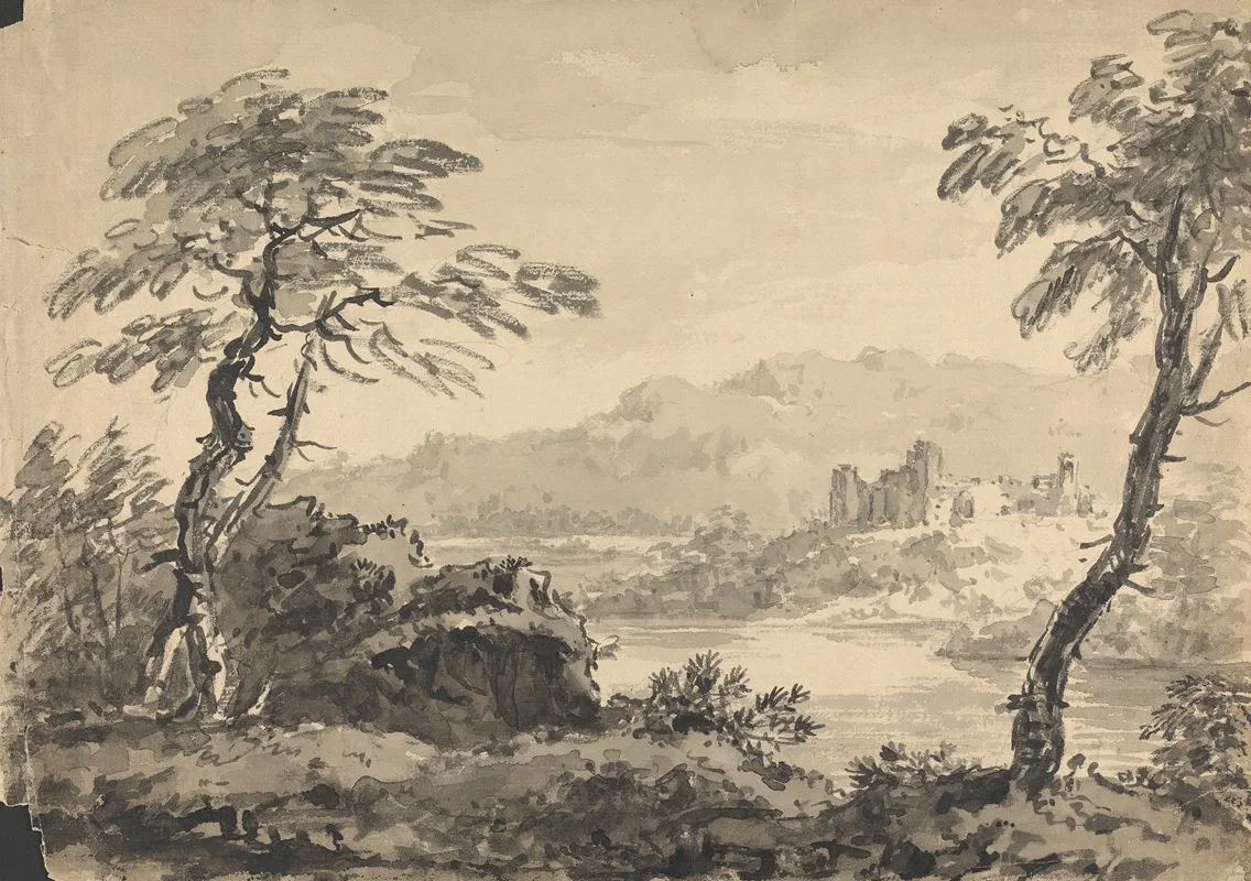 Landscape With Two Trees And Castle