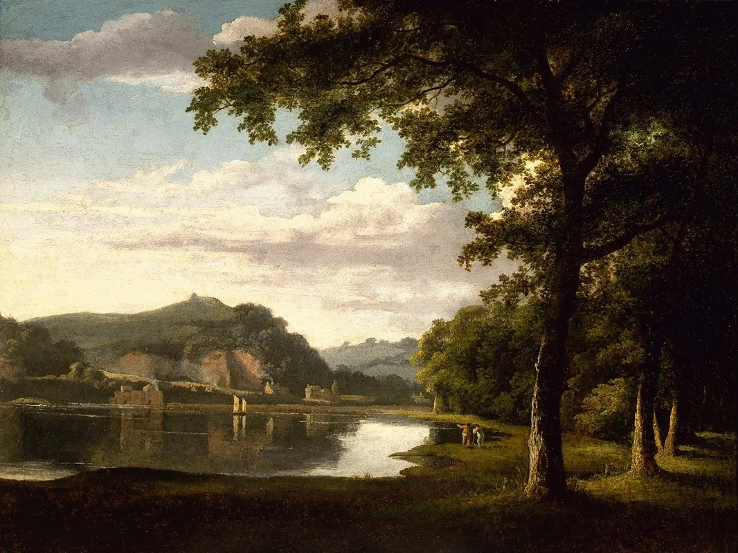 Landscape With View On The River Wye by Thomas Jones - Canvas Print