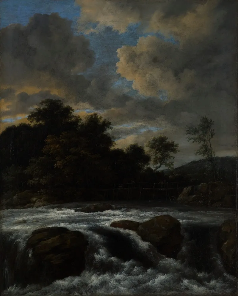 Landscape With Waterfall 13 by Jacob van Ruisdael - Canvas Print