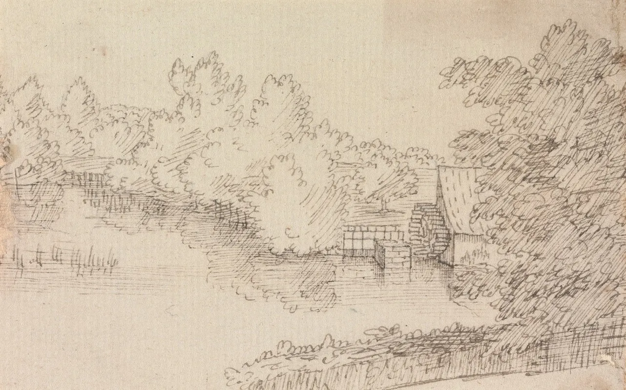 Landscape With Watermill And River