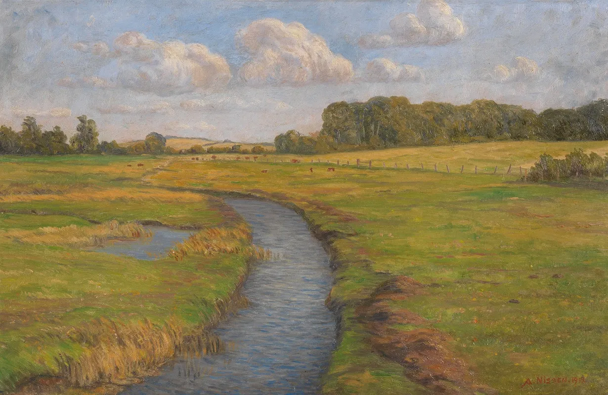 Landschaft Auf Kekenis Insel Alsen by Anton Nissen - Canvas Print