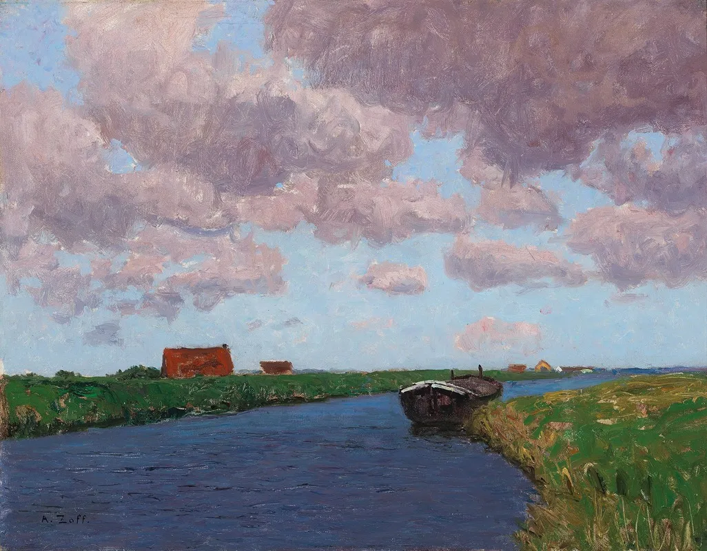 Landschaft Belgien by Alfred Zoff - Canvas Print