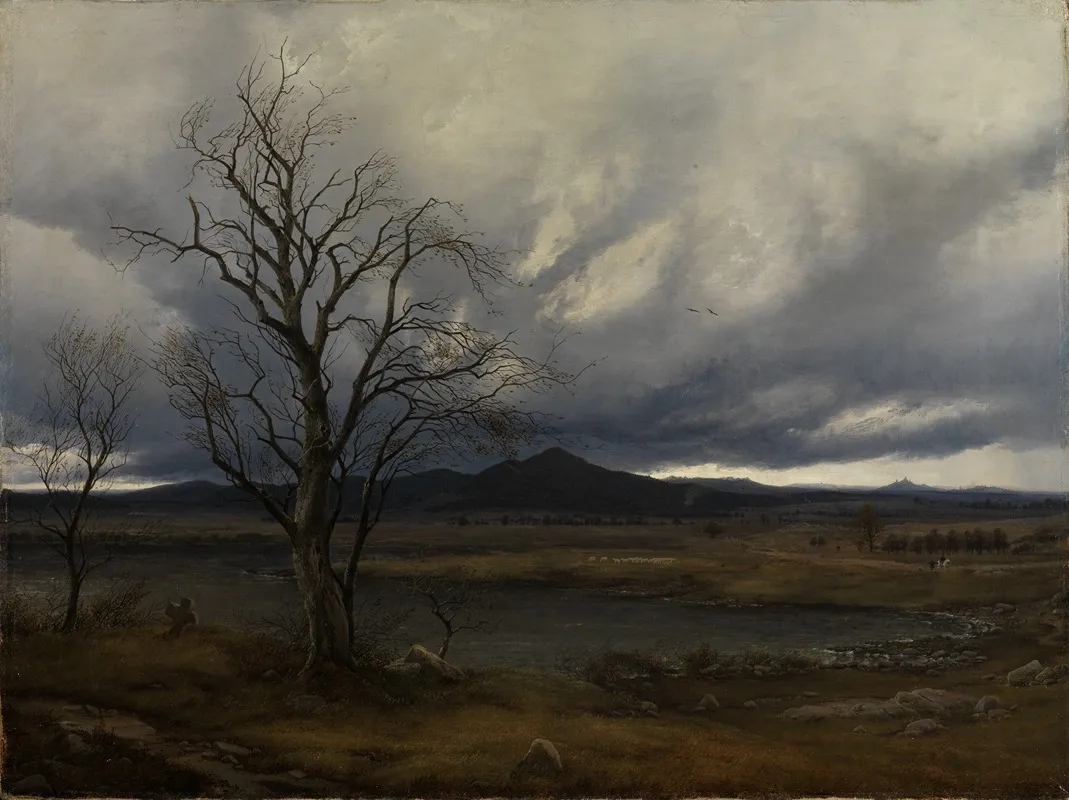 Landschaft Mit Aufziehendem Gewitter by Carl Julius von Leypold - Canvas Print