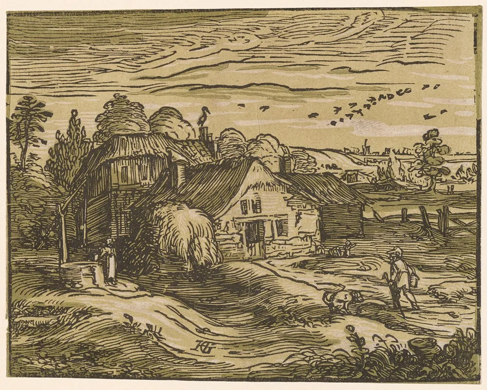 Landschaft Mit Bauerngehoft