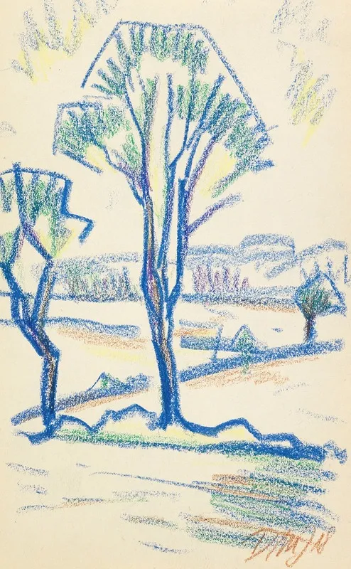 Landschaft Mit Baumen 2