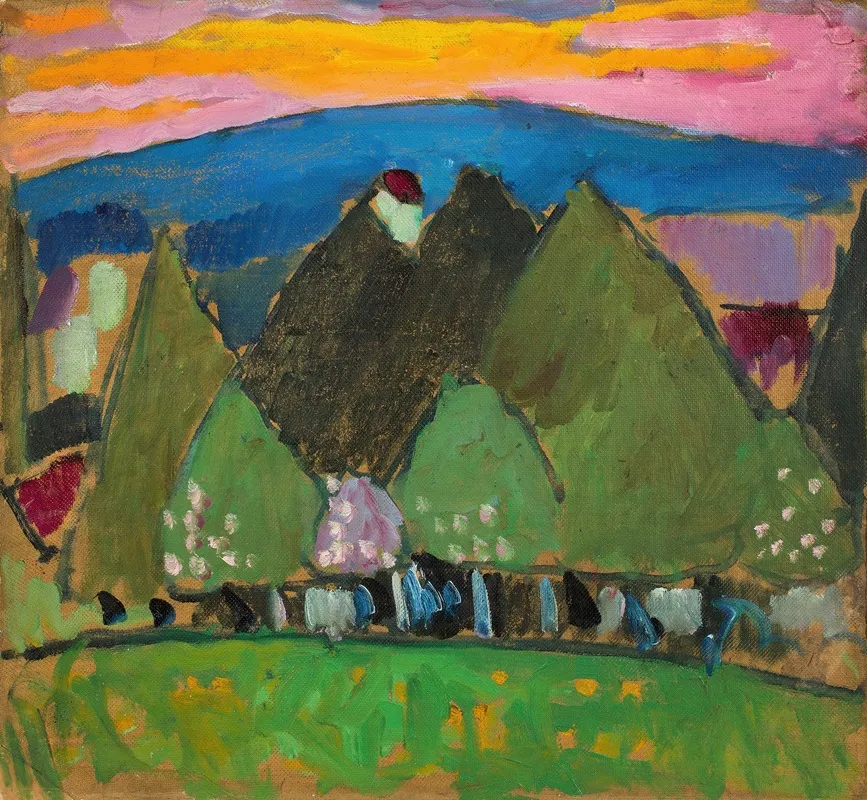 Landschaft Mit Baumen 3 by Alexej von Jawlensky - Canvas Print
