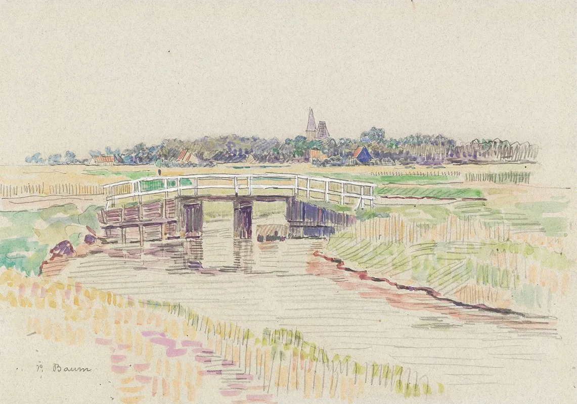 Landschaft Mit Brucke by Paul Baum - Canvas Print