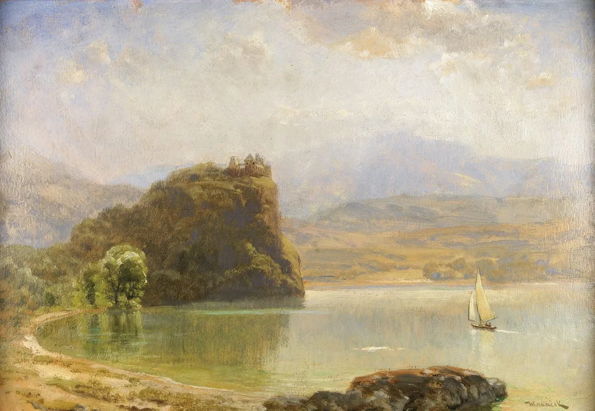 Landschaft Mit Burg 3 by Anton Hlavacek - Canvas Print