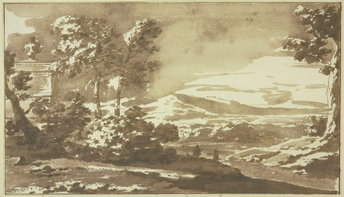 Landschaft Mit Dem Grabmal Des Publio Vibio Mariano Landlaufig Bekannt Als Die Tomba Di Nerone