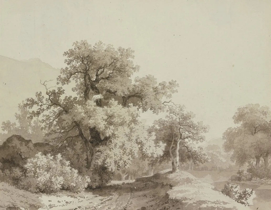 Landschaft Mit Grosen Baumen by Jean-Jacques de Boissieu - Canvas Print