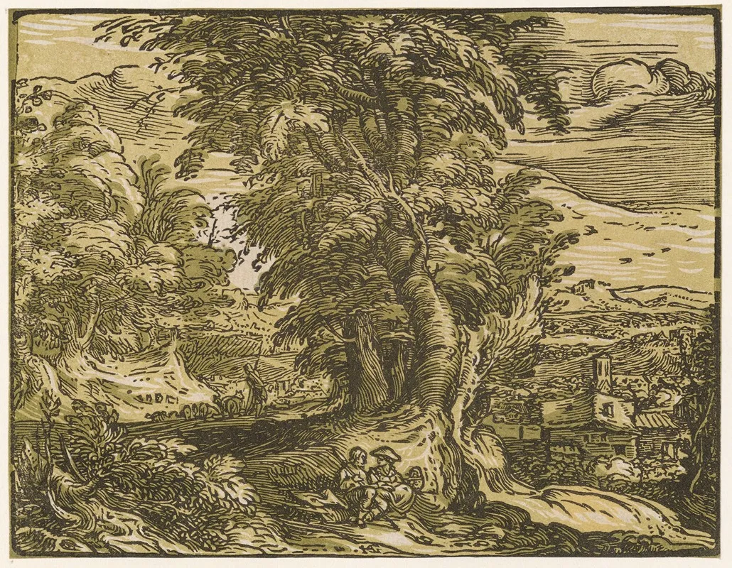 Landschaft Mit Hirtenpaar